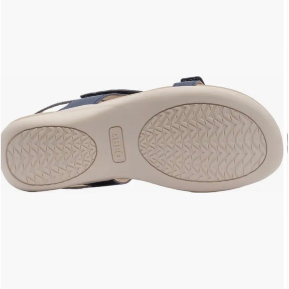 ABEO Oasis Strap 3101 Womens Navy Blue Leather Comfort Sandals Size 8.5 - Picture 5 of 10